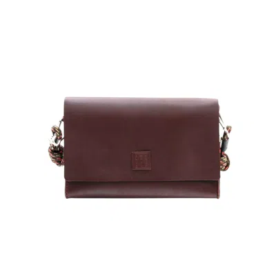 Yourhandbags Women's Pink / Purple Burgundy Leather Candy Bag With Pink Khaki Rope Strap In Multi
