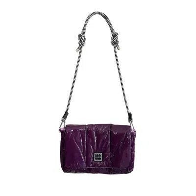 Yourhandbags Women's Pink / Purple Purple Candy Bag With Black White Rope Strap