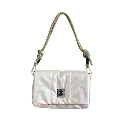 Yourhandbags Women's White / Pink / Purple Pearl Candy Bag With Multicolour Strap
