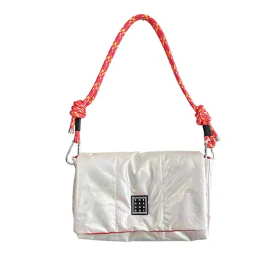 Yourhandbags Women's White / Pink / Purple Pearl Candy Bag With Pink Yellow Rope Strap In Multi