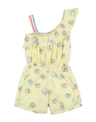 Yours By 02tandem Babies'  Toddler Girl Jumpsuit Light Yellow Size 7 Cotton