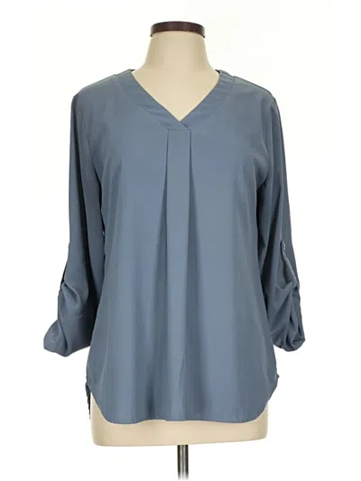 Pre-owned Youtalia 3/4 Sleeve Blouse In Blue