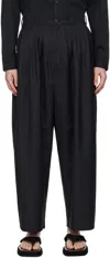 YOUTH BLACK EASY PLEATS TROUSERS