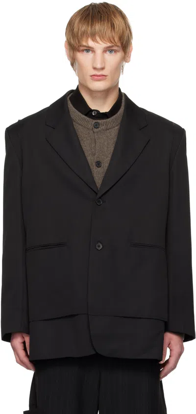 Youth Black Layered Tailored Blazer