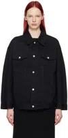 Youth Black Oversized Denim Jacket In Black