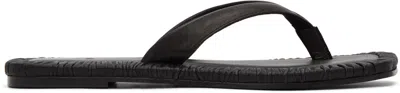 Youth Black Shirring Sandals