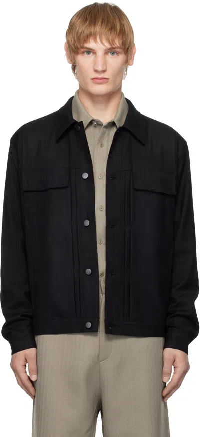 Youth Black Trucker Jacket