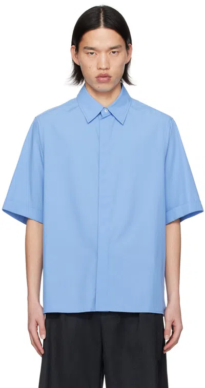Youth Blue Vented Shirt In Sax Blue
