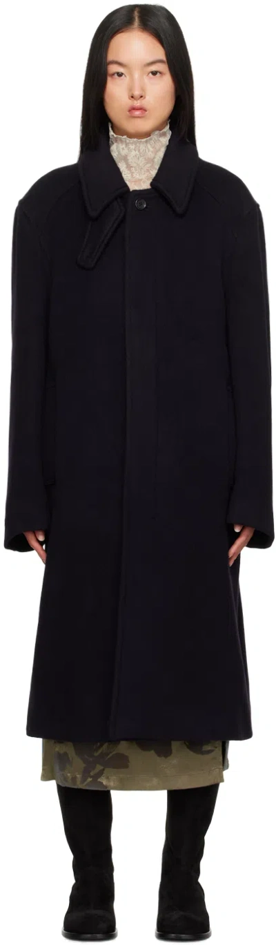 Youth Navy Darted Coat
