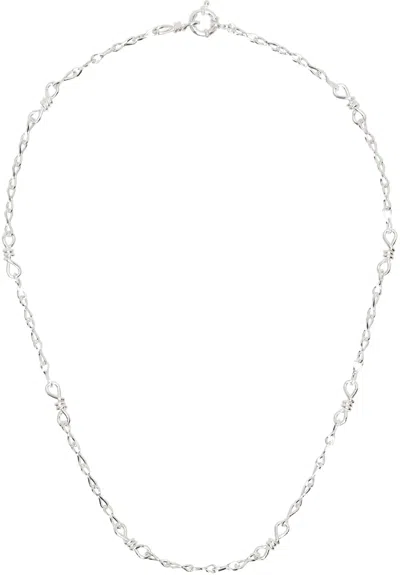 Youth Silver Twist Chain Necklace In Metallic