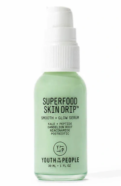 Youth To The People Superfood Skin Drip Smooth + Glow Barrier Serum With Peptides + Niacinamide In Green