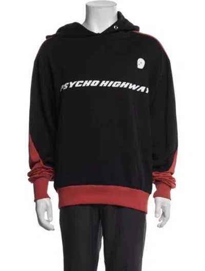 Pre-owned Youths In Balaclava Graphic Print Crew Neck Hoodie In Black