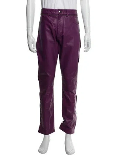Pre-owned Youths In Balaclava Leather Pants W/ Tags In Purple