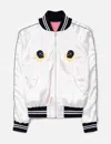 Youths In Balaclava Reversible Souvenir Jacket In White