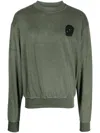 Youths In Balaclava Green Patch Sweatshirt In Green