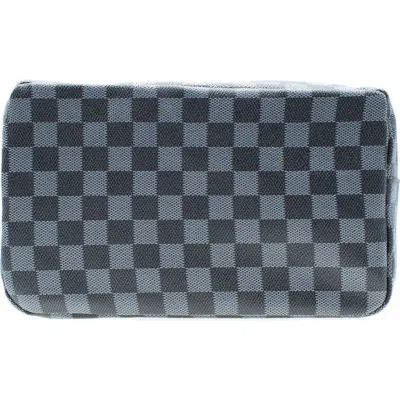 Youzey Checkered Toiletry Bag In Brown