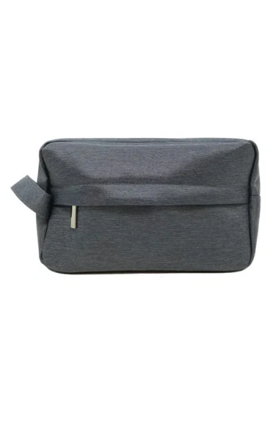Youzey Grey Toiletry Bag With Rectangle Zipper Head In Gray