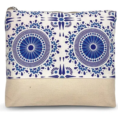 Youzey Marlowe Cosmetic Bag In Blue