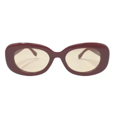 Youzey Oval Retro Sunglasses With Polarized Lens In Brown