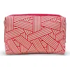 Youzey Scarlet Stripe Cosmetic & Travel Bag In Red