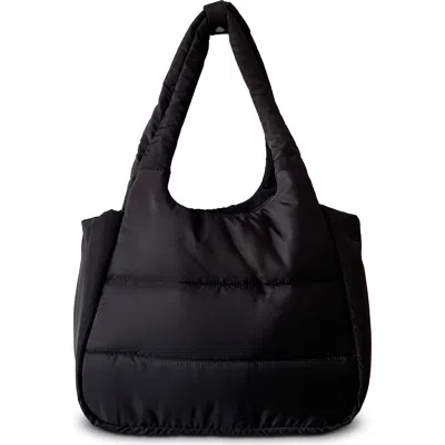 Youzey The Astra Puffy Crossbody Tote In Black
