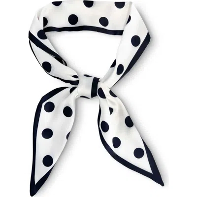 Youzey The Como Skinny Scarf In Black/white