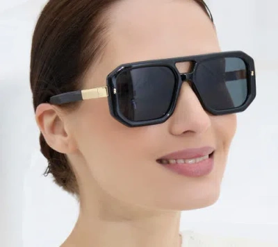 Youzey The Dunaway Sunglasses In Black