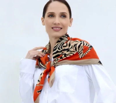 Youzey The Kensington Scarf In Orange
