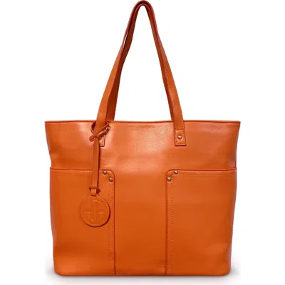 Youzey Vegan Leather Classic Tote In Orange