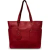 Youzey Vegan Leather Classic Tote In Red