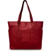 Youzey Vegan Leather Classic Tote In Red
