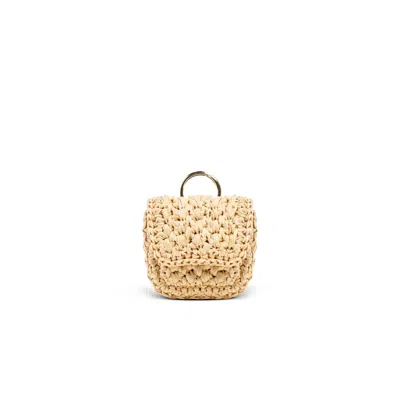 Yova Women's Neutrals Raffia Airpod Case Natural In Multi