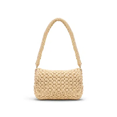 Yova Women's Neutrals Raffia Baguette Bag Natural