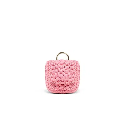 Yova Women's Pink / Purple Raffia Airpod Case Pink