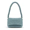 Yova Women's Raffia Baguette Bag Sage Green In Green