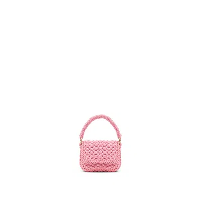 Yova Women's Raffia Micro Bag Pink