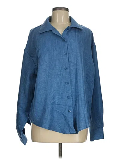 Pre-owned Yozy Long Sleeve Blouse In Blue