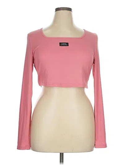 Pre-owned Yozy Long Sleeve Top Pink Boatneck Tops