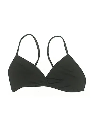 Pre-owned Yozy Swimsuit Top Black Solid Pattern Swimwear