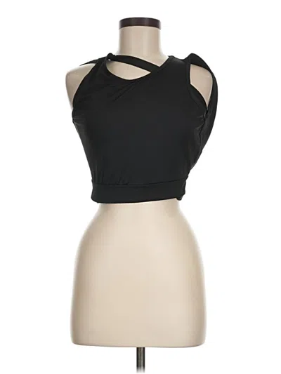 Pre-owned Yozy Tank Top Black Halter Neckline Tops