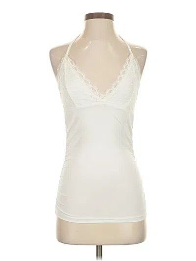 Pre-owned Yozy Tank Top Ivory Halter Neckline Tops In White