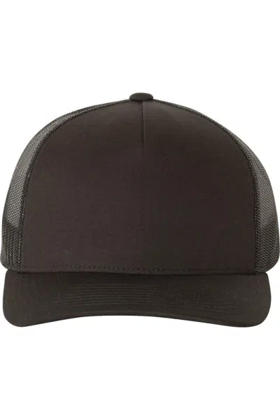 Yp Classics Five-panel Retro Trucker Cap In Black