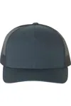 Yp Classics Five-panel Retro Trucker Cap In Black