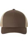 Yp Classics Five-panel Retro Trucker Cap In Brown