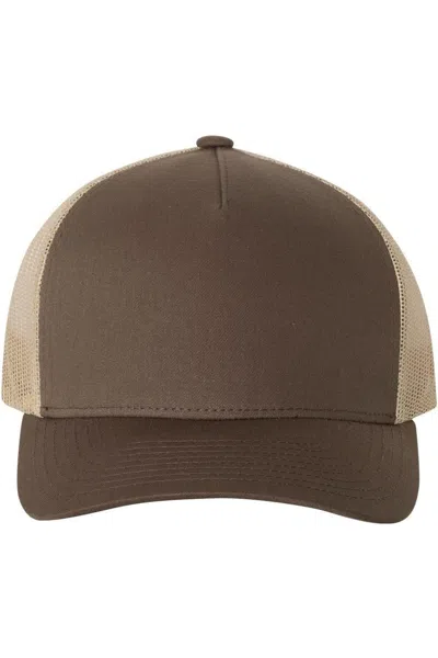 Yp Classics Five-panel Retro Trucker Cap In Brown