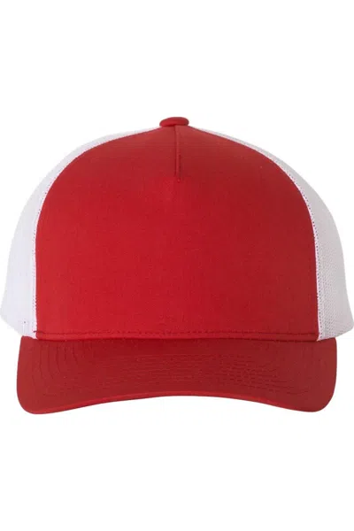 Yp Classics Five-panel Retro Trucker Cap In Red