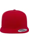 Yp Classics Flat Bill Snapback Cap In Red