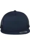 Yp Classics Flat Bill Trucker Cap In Blue