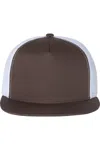 Yp Classics Flat Bill Trucker Cap In Brown