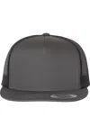 Yp Classics Flat Bill Trucker Cap In Grey